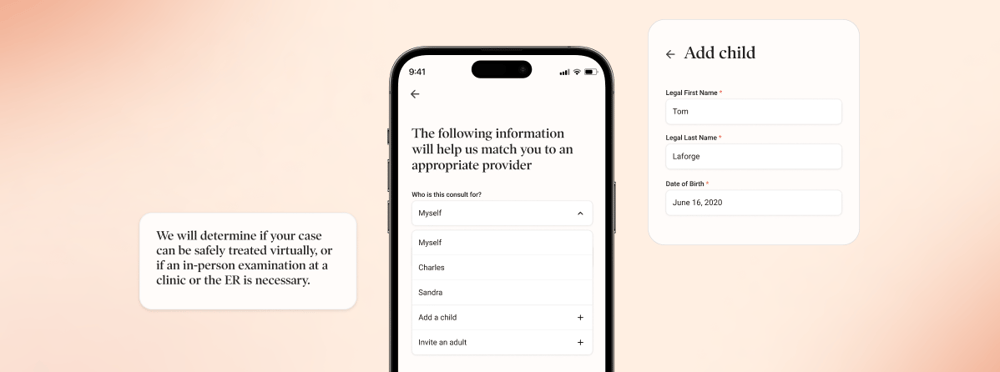 The following information will help us match you to an appropriate provider