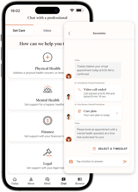Chat with a professional on Dialogue app 